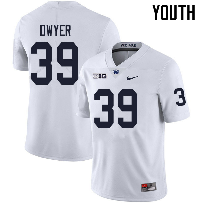 Youth #39 Robbie Dwyer Penn State Nittany Lions College Football Jerseys Sale-White - Click Image to Close